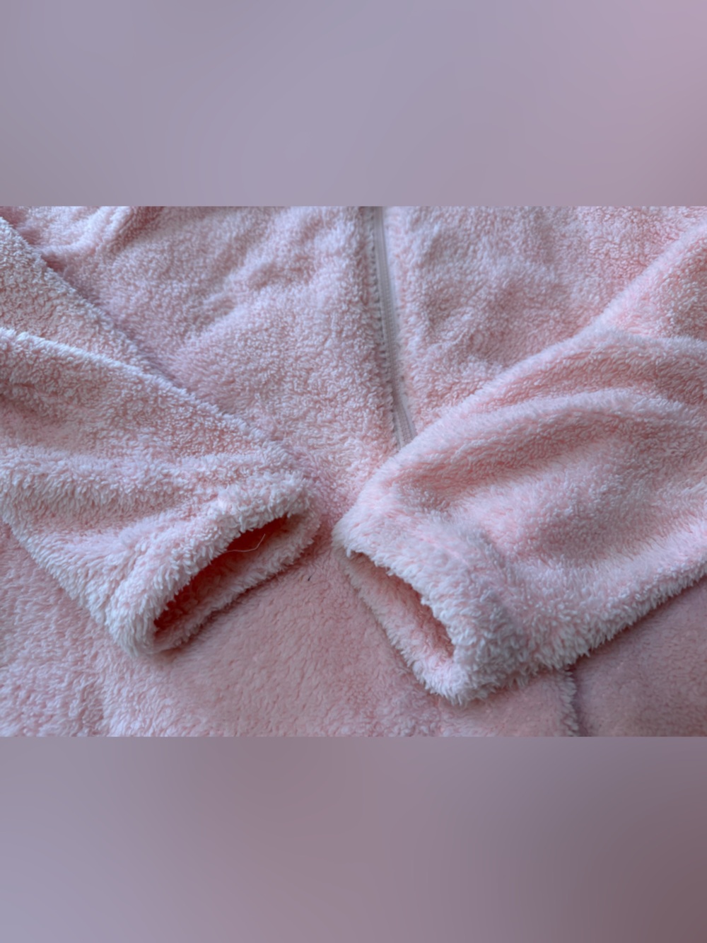 Ladies zip up teddy bear Plush Hooded One-Piece loungewear - bubble gum Pink(xxl - Picture 6 of 14
